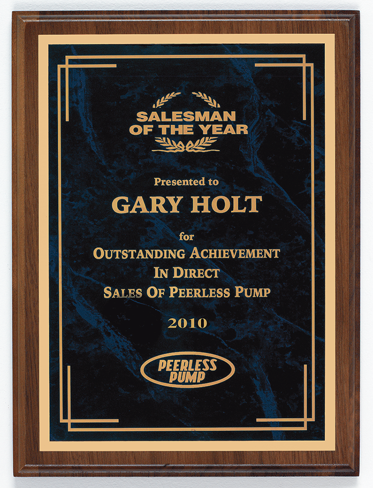 Executive Solid Black American Walnut Plaque