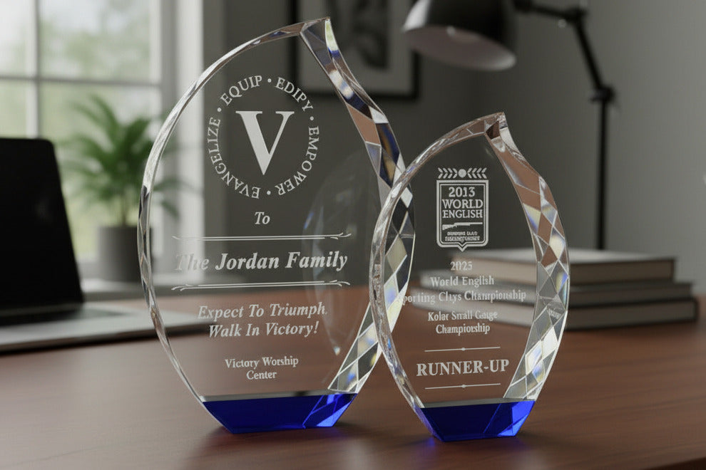 Multi-Faceted Crystal Flame with Blue Base