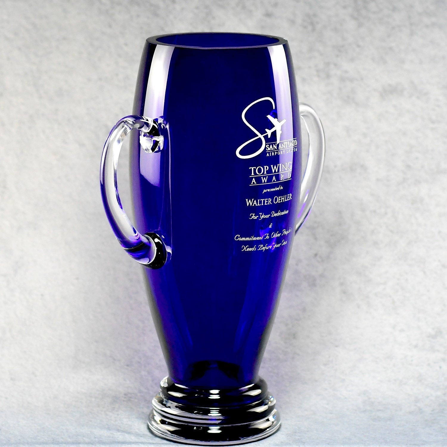 Tall Cobalt Blue Vase